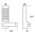 BORG LOCKS BL5408 Digital Lock With Adaptor Kit & Spindle