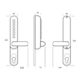 BORG LOCKS BL6100 Narrow Style Digital Lock With UPVC Extension