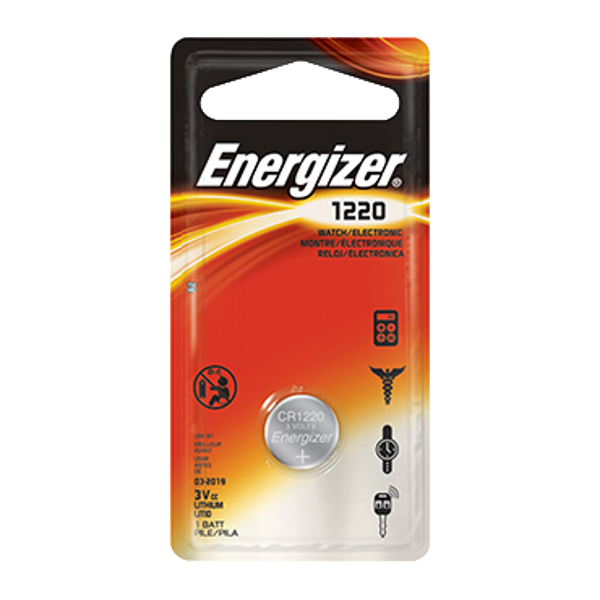 ENERGIZER CR1220 3V Lithium Coin Cell Battery