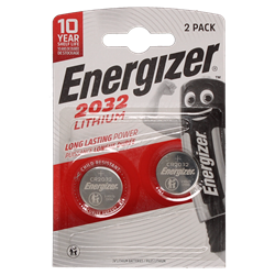 ENERGIZER CR2032 3V Lithium Coin Cell Battery - Twin Pack