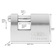 ABUS Titalium 98TI Series Sliding Shackle Padlock