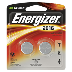 ENERGIZER CR2016 3V Lithium Coin Battery - Twin Pack