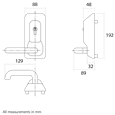 EXIDOR 710EC Lever Operated Outside Access Device