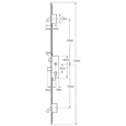 WINKHAUS Cobra Keywind Latch & Deadbolt 20mm Radius Faceplate - 2 Hook
