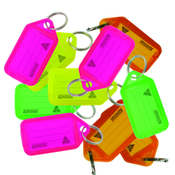 KEVRON ID38 Tags Bag of 50 Assorted Colours Fluorescent