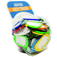 KEVRON ID10 Jumbo Key Tags Counter Tub 60pcs Assorted Colours