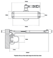 Union CE3F Size 3 Overhead Door Closer