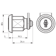 RONIS 25300 Nut Fix Master Keyed Camlock