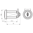 RONIS 26210 Nut Fix Master Keyed Camlock