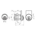 DOM 225081 19.5mm Nut Fix Master Keyed Camlock