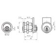 DOM 22501B1 19.5mm Nut Fix Master Keyed Camlock