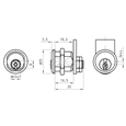 DOM 22501B1 19.5mm Nut Fix Master Keyed Camlock