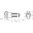 RONIS 23750 32mm Nut Fix Latchlock To Suit 7.5mm Padlock