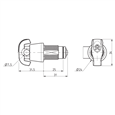 RONIS 23770 25mm Nut Fix Latchlock To Suit 7.5mm Padlock