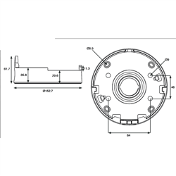 GENIE Junction Box To Suit Genie AHD Vandal Resistant Varifocal Dome Camera