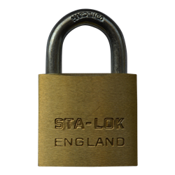 B&G STA-LOCK C Series Brass Open Shackle Padlock - Steel Shackle