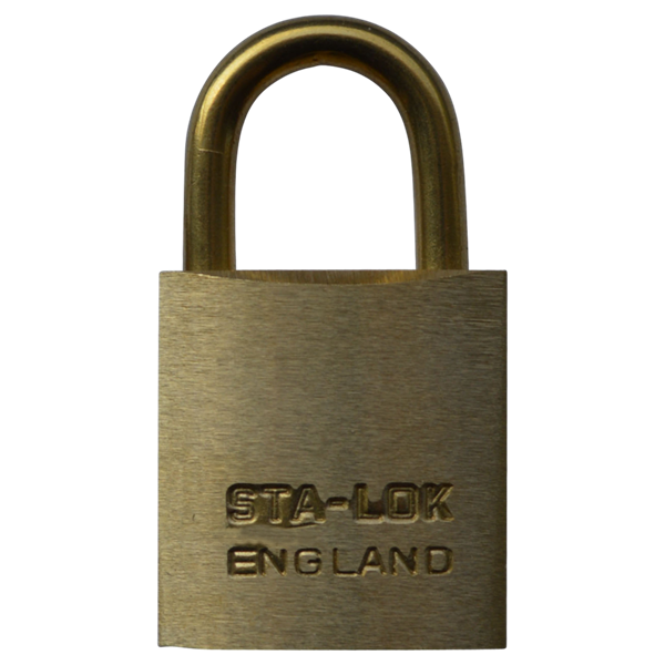 B&G STA-LOCK C Series Brass Open Shackle Padlock - Brass Shackle