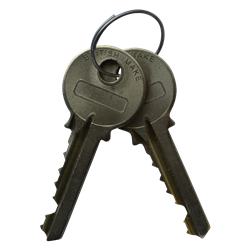 B&G Warded Brass Open Shackle Padlock - Steel Shackle