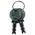 B&G Warded Brass Open Shackle Padlock - Steel Shackle