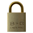 B&G Warded Brass Open Shackle Padlock - Brass Shackle