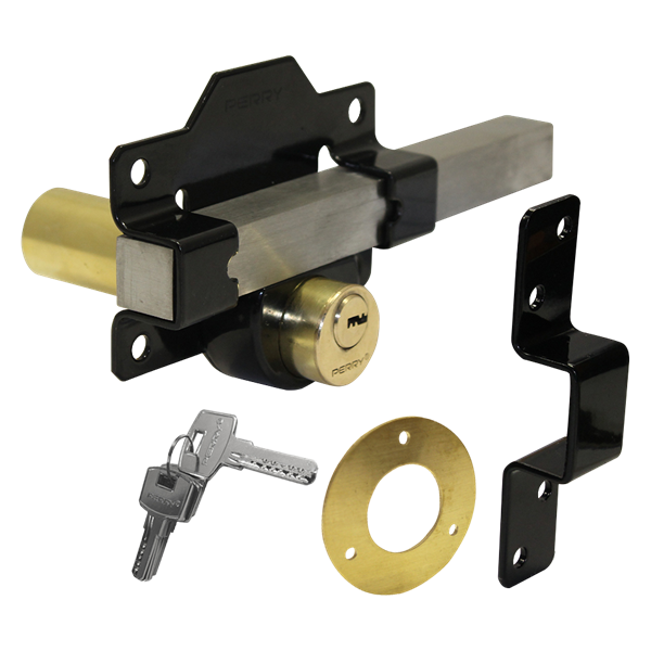 Haven Heritage Garage Gate Lock – Long Throw Security Bolt With Handle & 5 Keys (50mm)