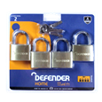 DEFENDER Brass Open Shackle Padlock