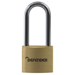 DEFENDER Brass Long Shackle Padlock