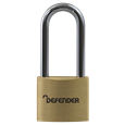 DEFENDER Brass Long Shackle Padlock