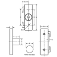 L&F 5825  Double Claw Cupboard Lock