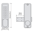 CODELOCKS CL100 Series Surface Deadbolt Digital Lock
