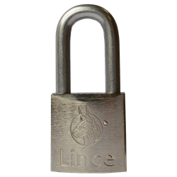 LINCE Nautic Brass Body Corrosion Resistant Long Shackle Padlock
