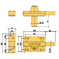 LINCE Rim Deadlock 3932 Keyed Both Sides