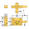 LINCE Rim Deadlock 3932 Keyed Both Sides