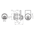 DOM 203994 19.5mm Nut Fix 2C Series Camlock