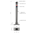 Autopa Folding Parking Post - Padlock