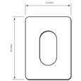 SOUBER TOOLS UE1 Self Adhesive Oval Escutcheon