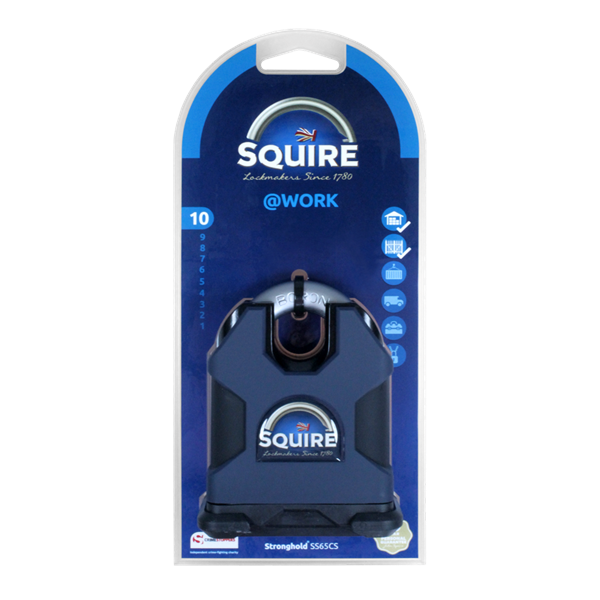 SQUIRE SS65CS Stronghold Steel Closed Shackle Padlock