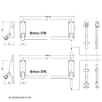 BRITON 377 Push Bar Double Rebated Door Panic Set