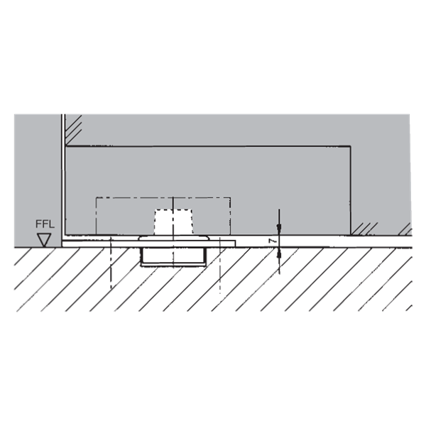 DORMAKABA 7475AX Rectangular Floor Pivot Bearing
