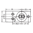 DORMAKABA 7475AX Rectangular Floor Pivot Bearing