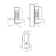 BORG LOCKS BL3400 ECP Lever Operated Marine Grade Metal Gate Single Digital Lock