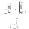 BORG LOCKS BL3430 ECP Lever Operated Marine Grade Metal Gate Double Digital Lock