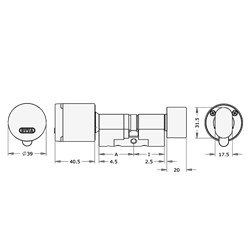 EVVA AirKey Euro Double Proximity - Turn Cylinder