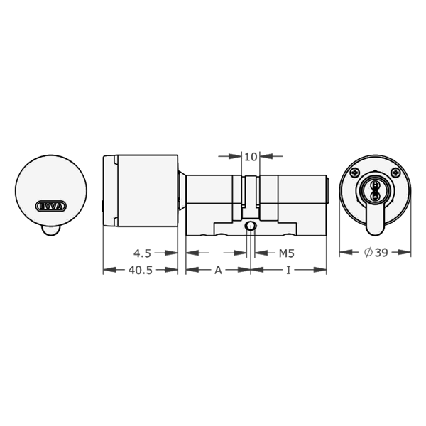 EVVA AirKey Euro Double Proximity & Key EPS Cylinder