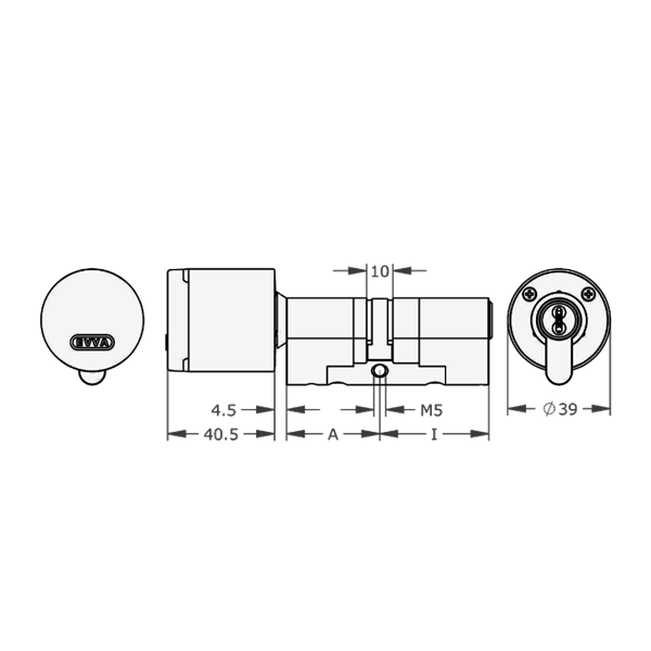 EVVA AirKey Euro Double Proximity &Key ICS Cylinder