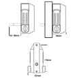 BORG LOCKS BL3130 ECP Knob Operated Marine Grade Metal Gate Double Digital Lock