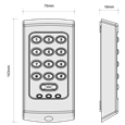 PAXTON KP75 Metal MIFARE Proximity Keypad For Use With Net2 Controllers