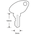ASEC TS7554 Small Avocet Window Key