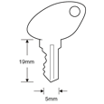 ASEC TS7554 Small Avocet Window Key