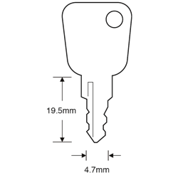 ASEC TS7543 Fab N Fix Window Key